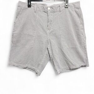Five Four Seersucker Shorts Mens 36 (Fits 35)‎ Gray Stripe Stratford Classic Fit